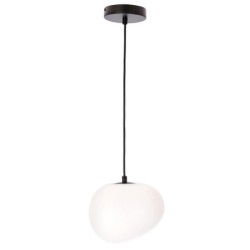 STONES Pakabinamas šviestuvas Juoda 20cm 1xE27 Balta