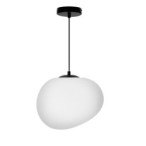 STONES Pakabinamas šviestuvas Juoda 30cm 3xE27 Balta