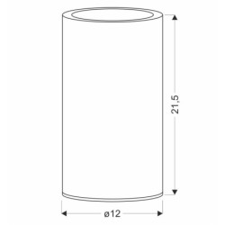 BRILLO Stalinis šviestuvas H-21.5cm Skaidri 2W LED USB 3000K - 4000K - 6000K su liečiamu jungikliu