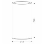 BRILLO Stalinis šviestuvas H-21.5cm Skaidri 2W LED USB 3000K - 4000K - 6000K su liečiamu jungikliu