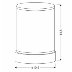 BRILLO Stalinis šviestuvas H-14.5cm Skaidri 2.5W LED USB 3000K - 4000K - 6000K su liečiamu jungikliu