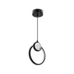 LACRIMA Pakabinamas šviestuvas Juoda 20cm 15W LED 3000K
