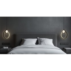 LACRIMA Pakabinamas šviestuvas Juoda 20cm 15W LED 3000K