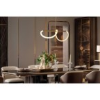 SUPREME Pakabinamas šviestuvas 80cm Aukso 18W LED 3000K