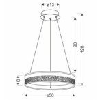 Pakabinamas šviestuvas FROZI LED 32W 3000K D:50cm Baltas
