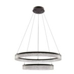 Pakabinamas šviestuvas FROZI LED 38W 3000K D:60cm Juodas