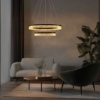 Pakabinamas šviestuvas FROZI LED 38W 3000K D:60cm Juodas