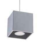 Pakabinamas šviestuvas QUAD 1 pilkas 1xGU10