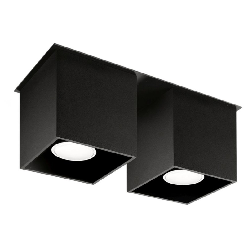 Lubinis šviestuvas QUAD 2 juodas 2xGU10