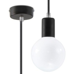 Pakabinamas šviestuvas EDISON juodas 1xE27
