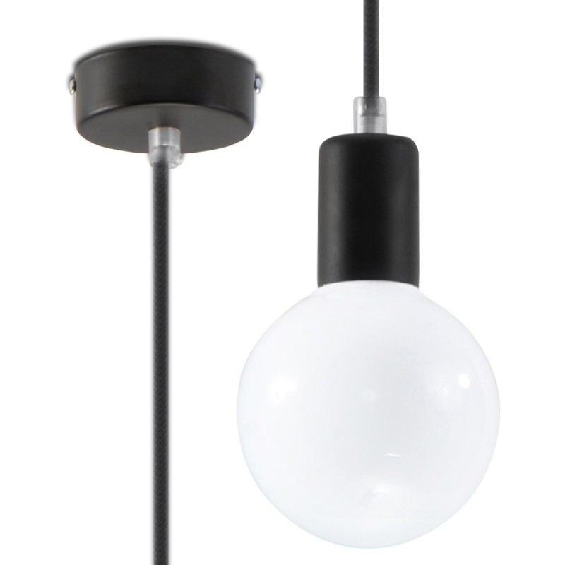 Pakabinamas šviestuvas EDISON juodas 1xE27