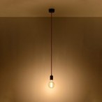 Pakabinamas šviestuvas EDISON juodas 1xE27