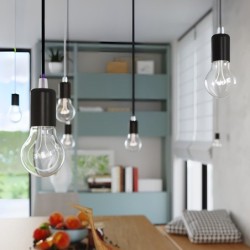 Pakabinamas šviestuvas EDISON juodas 1xE27