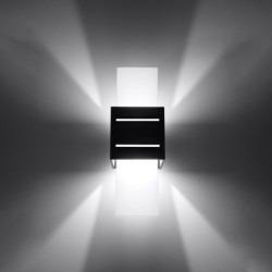 Sieninis šviestuvas LORETO juodas 1xG9
