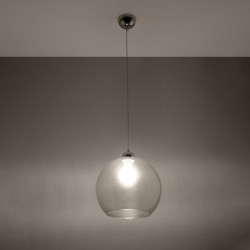 Pakabinamas šviestuvas BALL skaidrus 1xE27