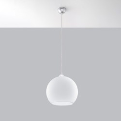 Pakabinamas šviestuvas BALL baltas 1xE27