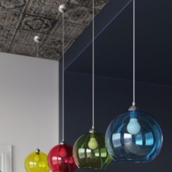 Pakabinamas šviestuvas BALL baltas 1xE27