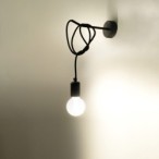 Sieninis šviestuvas EDISON juodas 1xE27