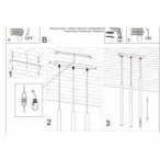Pakabinamas šviestuvas PASTELO 3 juodas 3xG9