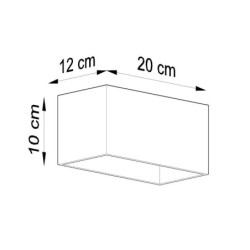 Sieninis šviestuvas QUAD MAXI baltas 2xG9