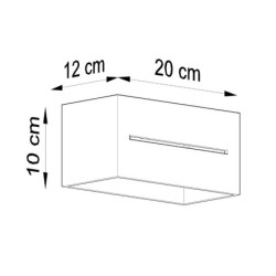 Sieninis šviestuvas LOBO MAXI baltas 2xG9