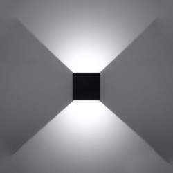 Sieninis šviestuvas LUCA juodas LED IP54 LED 6W 3000K