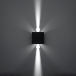 Sieninis šviestuvas LUCA juodas LED IP54 LED 6W 3000K