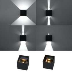 Sieninis šviestuvas LUCA juodas LED IP54 LED 6W 3000K