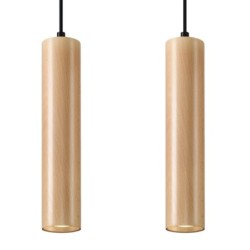 Pakabinamas šviestuvas LINO 2 wood 2xGU10