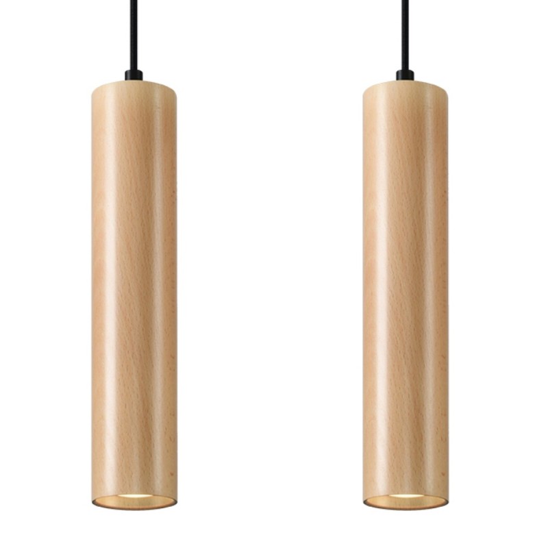 Pakabinamas šviestuvas LINO 2 wood 2xGU10