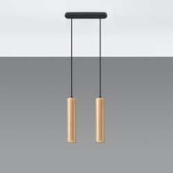 Pakabinamas šviestuvas LINO 2 wood 2xGU10
