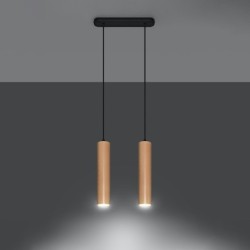 Pakabinamas šviestuvas LINO 2 wood 2xGU10