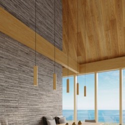 Pakabinamas šviestuvas LINO 2 wood 2xGU10