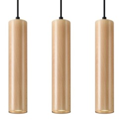 Pakabinamas šviestuvas LINO 3 wood 3xGU10