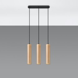 Pakabinamas šviestuvas LINO 3 wood 3xGU10