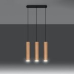 Pakabinamas šviestuvas LINO 3 wood 3xGU10