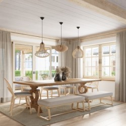 Pakabinamas šviestuvas APRILLA wood 1xE27