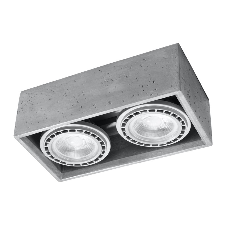 Lubinis šviestuvas QUATRO 2 concrete 2xGU10