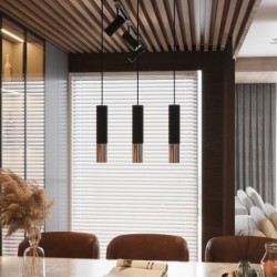 Sieninis šviestuvas LOOPEZ juodas/varis 2xGU10