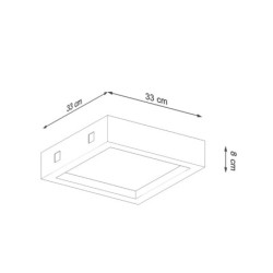 Lubinis šviestuvas RIZA concrete LED 18W 3000K