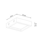 Lubinis šviestuvas RIZA concrete LED 18W 3000K