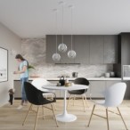 Pakabinamas šviestuvas TULOS 1 baltas 1xE27