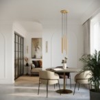 Pakabinamas šviestuvas PASTELO 2 Aukso 2xG9