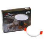 Įmontuojama LED panelė ROSA 6W, apvali, IP65, 4000K (Neutrali balta)