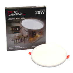 Įmontuojama LED panelė ROSA 20W, apvali, IP65, 4000K (Neutrali balta)