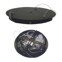 Pakabinamas / paviršinis LED šviestuvas MORA 60W, Ø600mm, Juodas, CCT (3000-6500K)