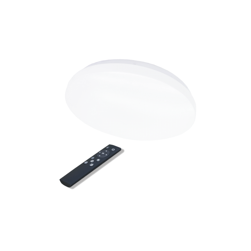 Lubinis LED šviestuvas SOPOT 36W (2x18W), apvalus, CCT, su nuotolinio valdymo pultu