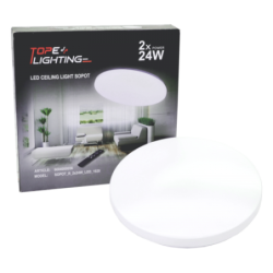 Lubinis LED šviestuvas SOPOT 48W (2x24W), apvalus, CCT, su nuotolinio valdymo pultu