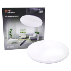 Lubinis LED šviestuvas SOPOT 96W (2x48W), apvalus, CCT, su nuotolinio valdymo pultu