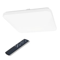 Lubinis LED šviestuvas SOPOT 48W (2x24W), kvadratinis, CCT, su nuotolinio valdymo pultu